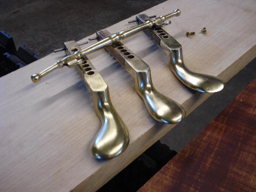 54 - Brass pedals cleaned & polished 54 - Brass pedals cleaned & polished